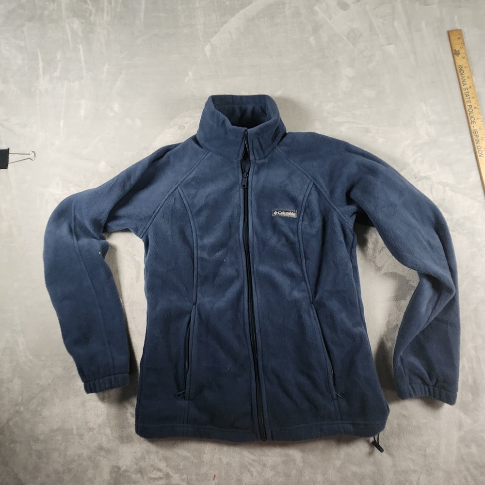 Columbia Sportswear Navy Blue Full Zip Mid-Length Outdoor Jacket Women's Medium